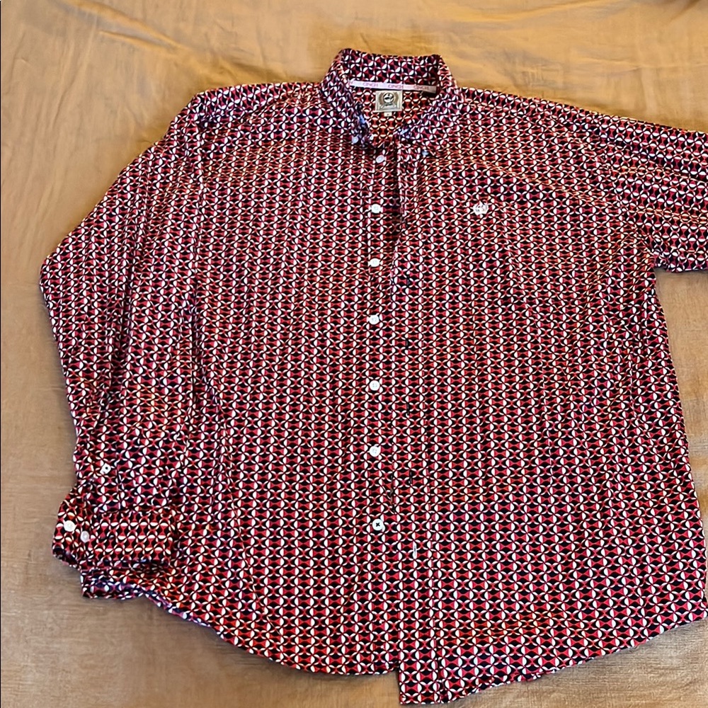 Cinch Men’s Western Geometric Pattern Shirt